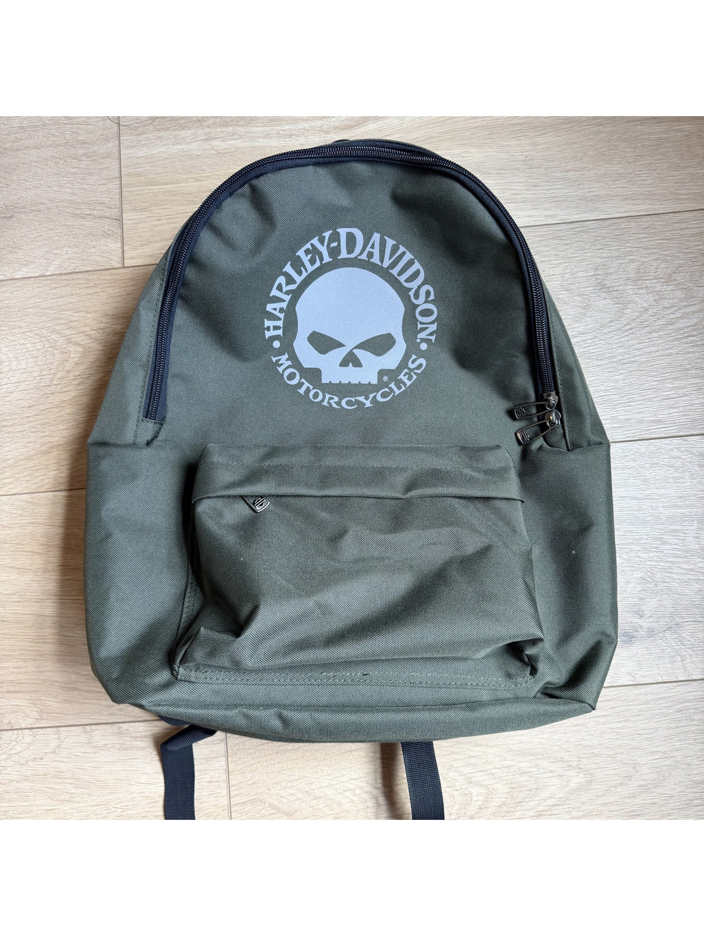 Harley-Davidson Willie G Skull Backpack Army Green Rugged Motorcycle Bag